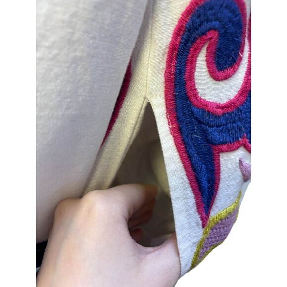 NWT Maeve Anthropologie Embroidered Dress White Multi XS - Picture 6 of 7